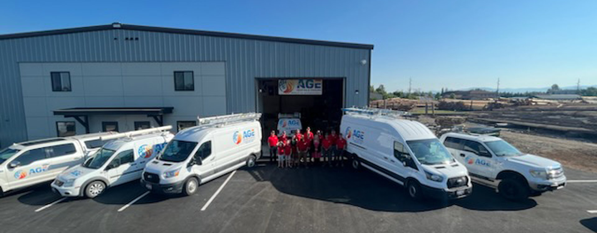 AGE Staff outside building